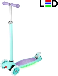 Children's three-wheeled scooter with LED lights NILS Fun HLB1310 purple
