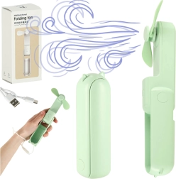 Mini kaasaskantav kokkupandav USB-ventilaator, roheline