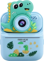 FREEON Free2Play laste digitaalne fotoaparaat kohese printimisega Dinosaur