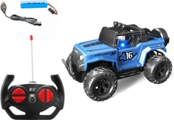 RC car 1:16 blue with bumper and shock absorbers