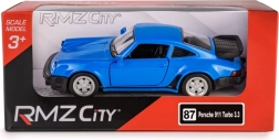 Metallmudel RMZ City PORSCHE 911 Turbo 3.3 1:32 sinine, pull-back funktsiooniga