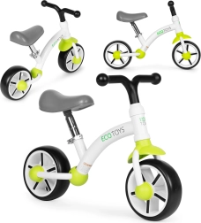 ECOTOYS laste tasakaaluratas EVA rataste ja reguleeritava sadulaga, roheline