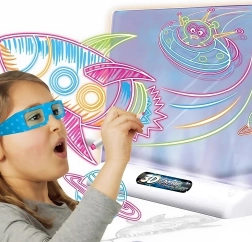 WOOPIE magnetiline 3D joonistustahvel LED-taustvalgustusega