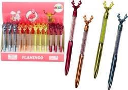 Pallipliiats hirve ja sädelevate kristallidega, sinine või must tint, 0,7 mm ots