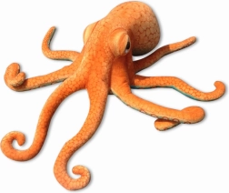 Plüüsist kaheksajalg 55 cm oranž