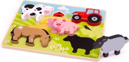 Bigjigs Toys puidust taluteemaline sisestuspusle