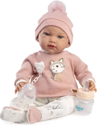 Guca Ada – realistlik kaalutud beebinukk pehme kangast kehaga 42 cm