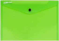 Snap-button document wallet green A5