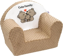 Minky-laste tugitool NEW BABY Cute Family, cappuccino