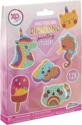 Teemantmaaliga kleepsud Unicorn 12 tk