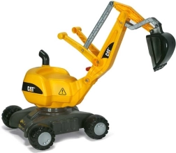 Rolly Toys RollyDigger CAT pöörlev pedaaliga ekskavaatoritool kollane