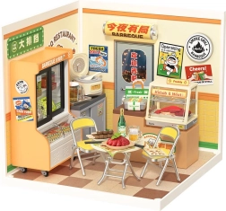 Robotime Rolife DIY Dollhouse: Nonstop Restaurant with LED Lighting