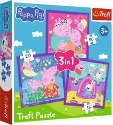 Põrsas Peppa pusle 3in1 (20, 36, 50 tükki)