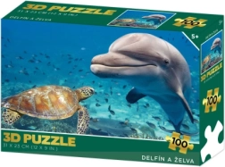 3D pusle – delfiin ja kilpkonn (100 tükki)