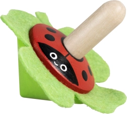 Detoa puidust keerukoonus vildist lepatriinuga