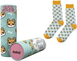 Cotton socks with dog motif