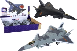 Hõõrdeajamiga lennukimudel mustas ja hallis värvitoonis