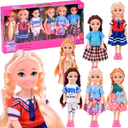 Mini-nukud nukumajja – 6 tk komplekt, 14 cm