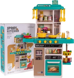 Laste interaktiivne köögikomplekt auruga, tulede ja helidega, 50 osa – Sinine