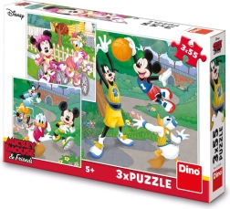 Puzzle MICKEY AND MINNIE play sports 3×55 pieces
