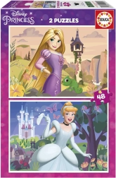 Pusle DISNEY printsessid 2×48 tükki – Rapuntsel ja Tuhkatriinu