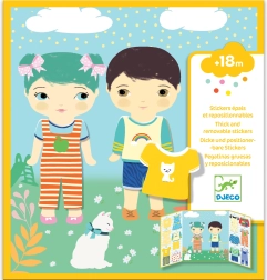 Laste ümberpaigutatavad kleepsud “Riietus” Djeco