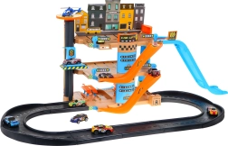 Neljakorruseline parkimistorn liftiga lastele 3+ Autod ja helikopter koos liutoruga