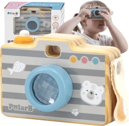 Laste puidust fotoaparaat kaleidoskoobiga VIGA POLARB