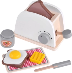 Wooden Set with Toaster and Egg for Kids