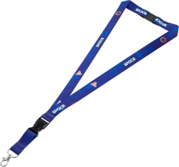Keychain with Carabiner with Space Motif
