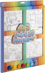 Numbrite järgi maalimine 4in1 poistele – loov komplekt