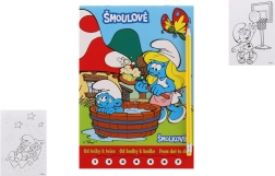 Smurfide punktist punktini värvimisraamat pliiatsi ja kustutuskummiga