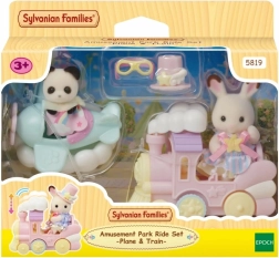 Sylvanian Families Amusement Park – Airplane and Train Playset