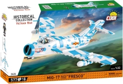 MIG-17 Fresco lennuki ehituskomplekt – ajalooline kollektsioon Vietnam War 1:32 (577 osa)