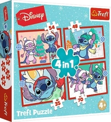 Puzzle 4-in-1 STITCH Christmas