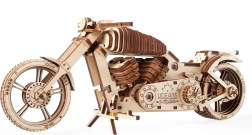 Puidust 3D pusle mootorratas UGEARS – mehaaniline mudel ilma liimita