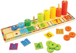 Puidust õppe-arvutamislaud rõngastega BIGJIGS