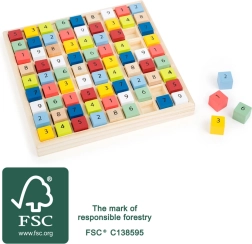 Small Foot puidust sudoku värviliste klotsidega
