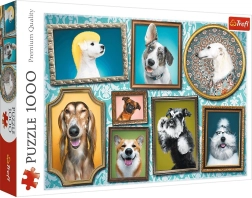 Puzzle 1000 tükki – rõõmsad koerakesed, koerte galerii