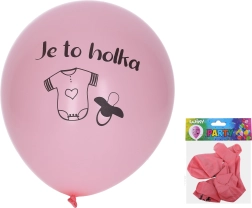 Täispuhutavad õhupallid 30 cm – komplekt 5 tk, See on tüdruk