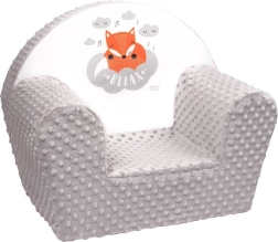 Laste tugitool minky-kangast NEW BABY Rebane – hall