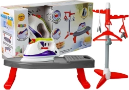 Children's Ironing Set with Battery-Powered Iron, Board, and Hanger