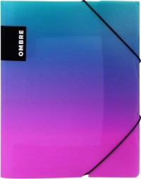 A4 kummiköiega kaust ombre roosa, polüpropüleen