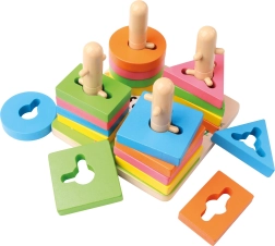 Puidust kujunditega lülimismäng 15 cm