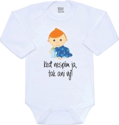 New Baby bodysuit with print: If I’m not sleeping, neither are you