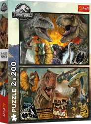 Puzzle 2×200 pieces – Prehistoric World JURASSIC WORLD
