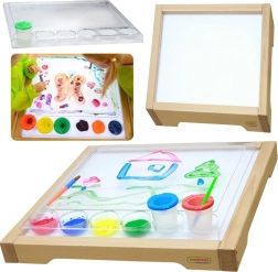 Masterkidz Sensory Frame with LED Panel and Transparent Painting Tray