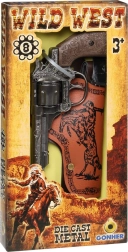 Metal metal cowboy revolver with holster 8 shots Gonher