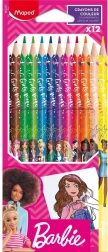 Maped värvipliiatsid Barbie motiiviga, 12 tk