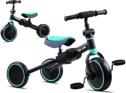 Tiny Bike 3v1 laste jooksuratas, kolmerattaline ja tasakaaluratas – Turquoise